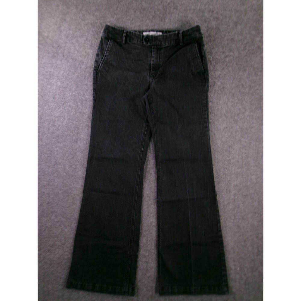 Chico Jeans Womens 0.5 US 6 Black Platinum Bootcut Dark Wash Classic Casual